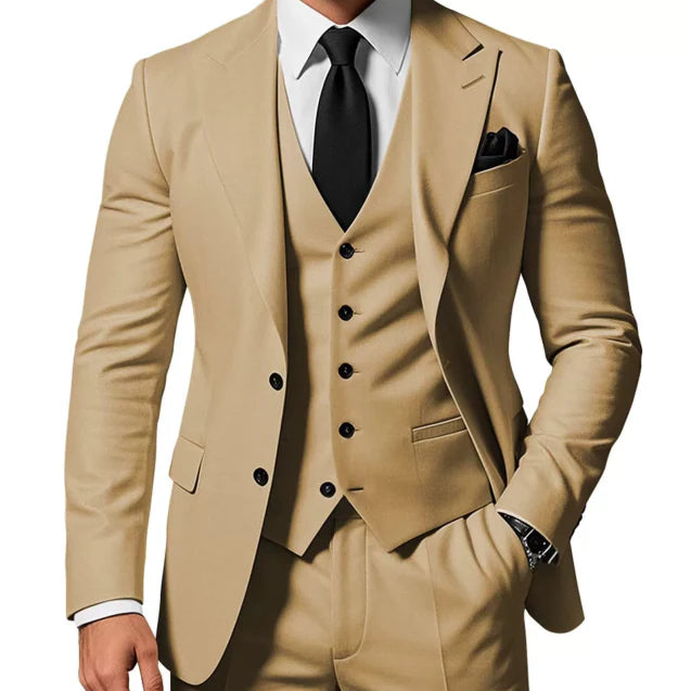 Herren Dreiteiliger Slim Fit Anzug | Hochzeitsanzug
