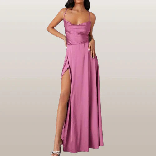 Damen Abendkleid Schlitz | Elegante Mode