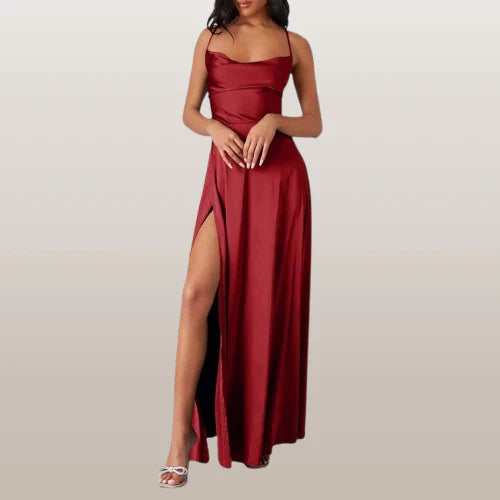 Damen Abendkleid Schlitz | Elegante Mode