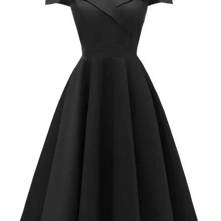Damen Off-Shoulder Kleid | Vintage Mode