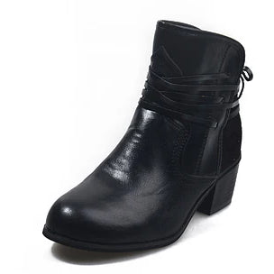Damen Klassische Western Stiefeletten | Blockabsatz Design