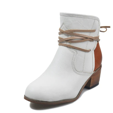 Damen Klassische Western Stiefeletten | Blockabsatz Design