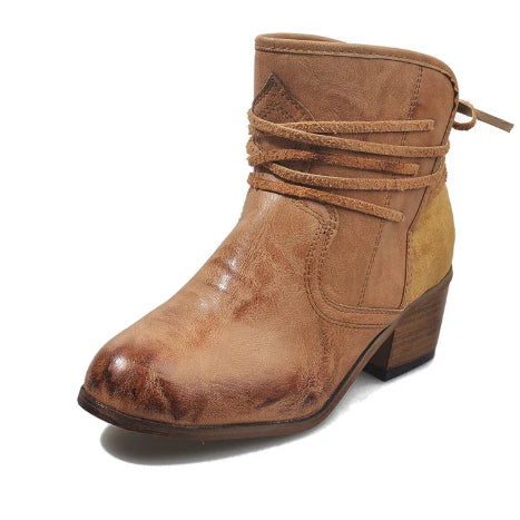 Damen Klassische Western Stiefeletten | Blockabsatz Design