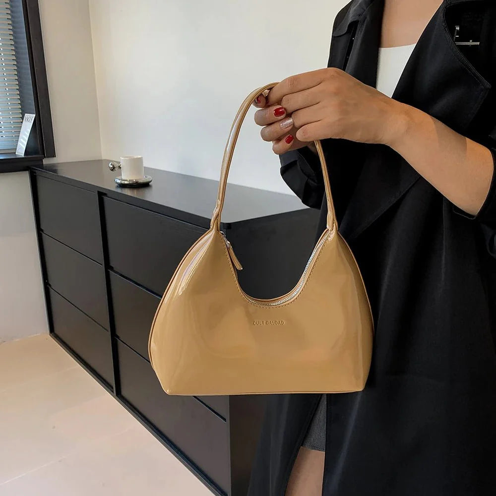 Damen Strukturierte Schultertasche | Neutraler Look