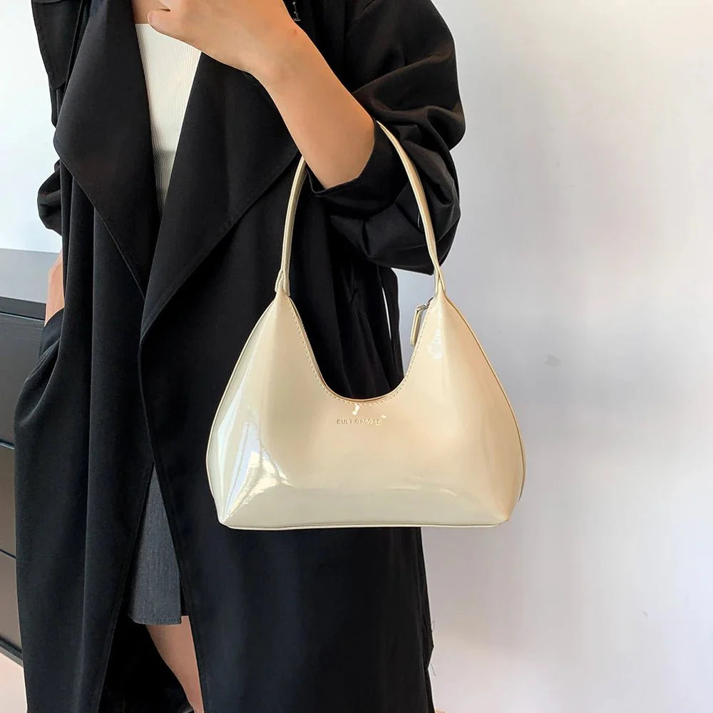 Damen Strukturierte Schultertasche | Neutraler Look