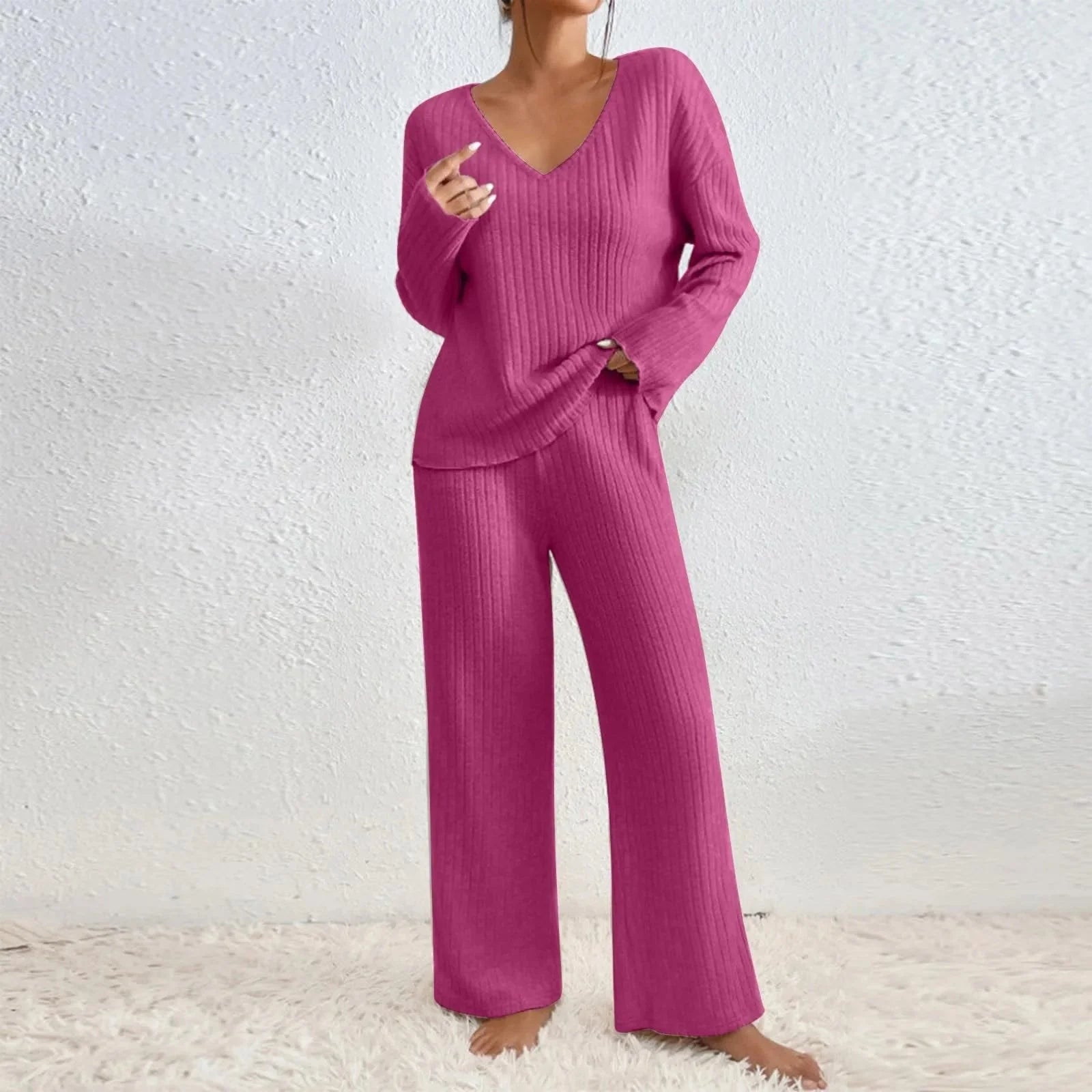 Damen Lockeres Lounge Set | Zweiteilig Weit