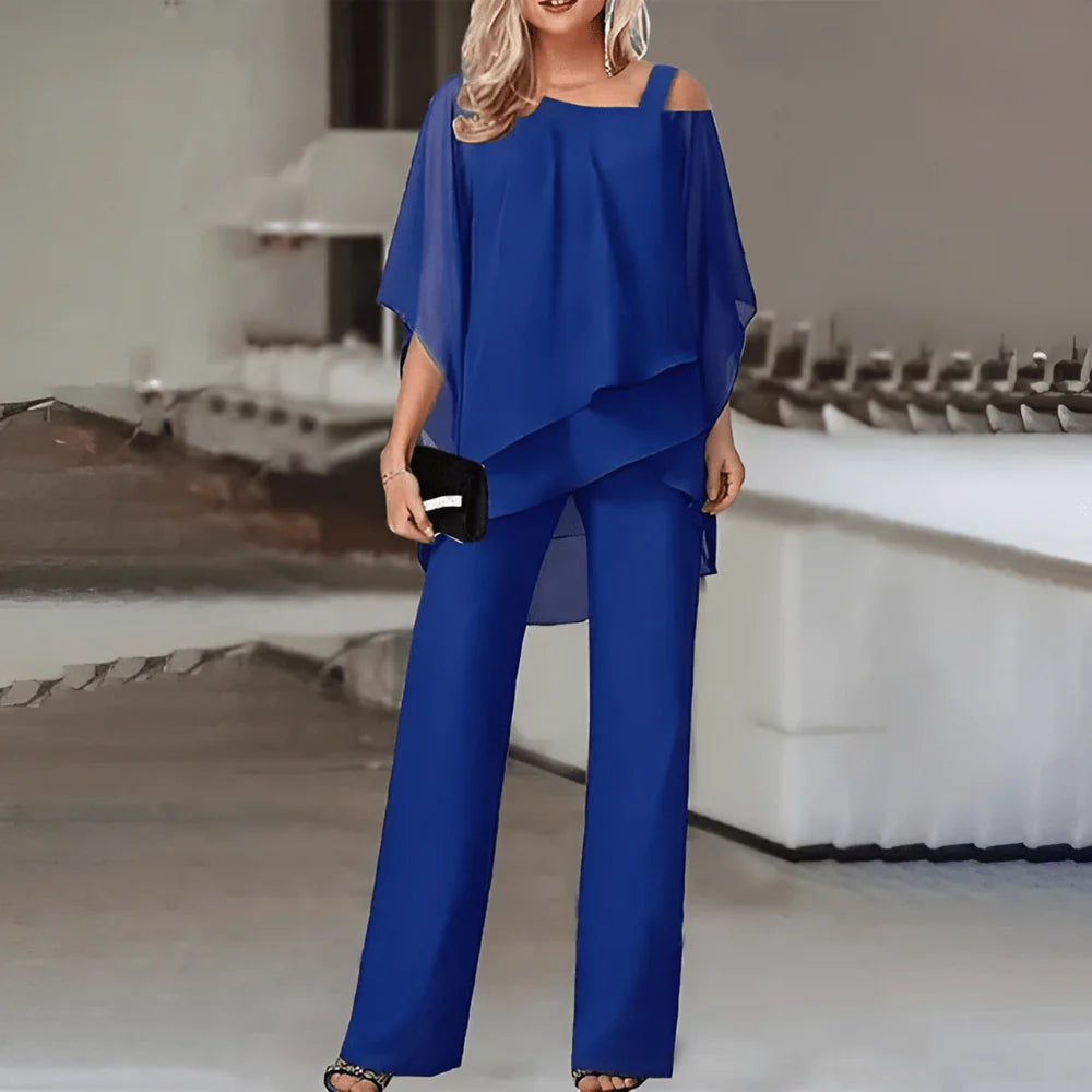 Damen Schulterfreies Set | Elegant Weit