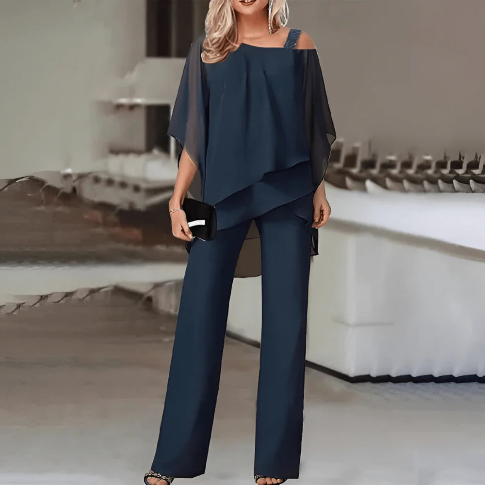 Damen Schulterfreies Set | Elegant Weit