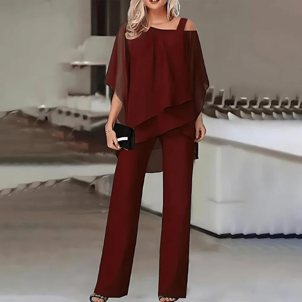 Damen Schulterfreies Set | Elegant Weit