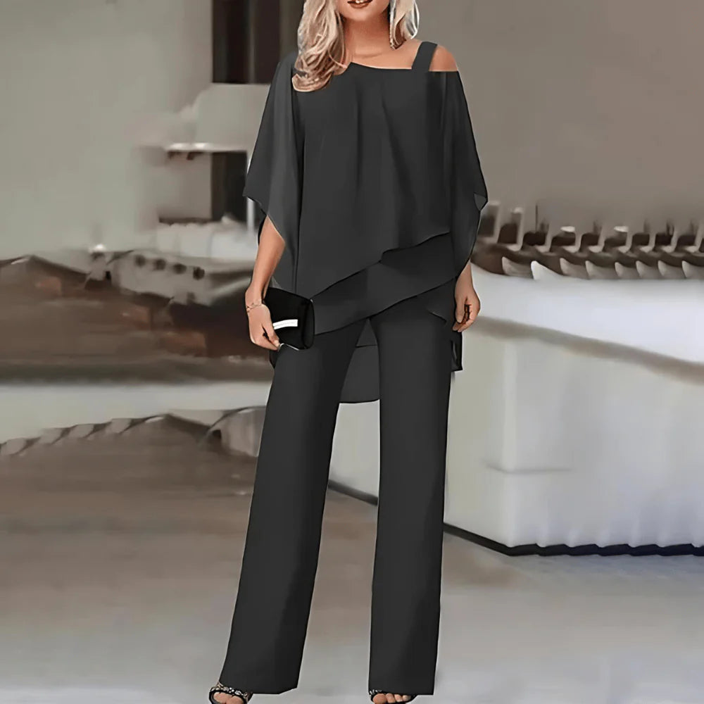 Damen Schulterfreies Set | Elegant Weit