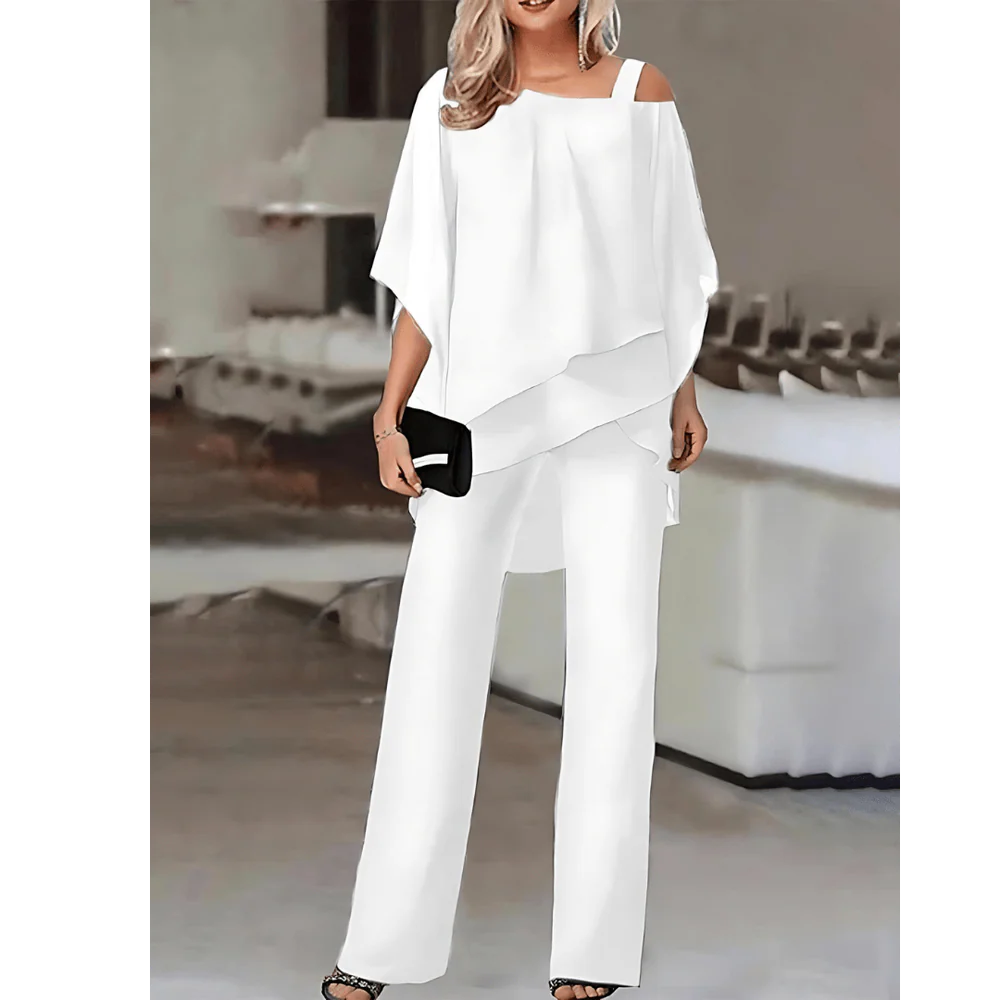 Damen Schulterfreies Set | Elegant Weit