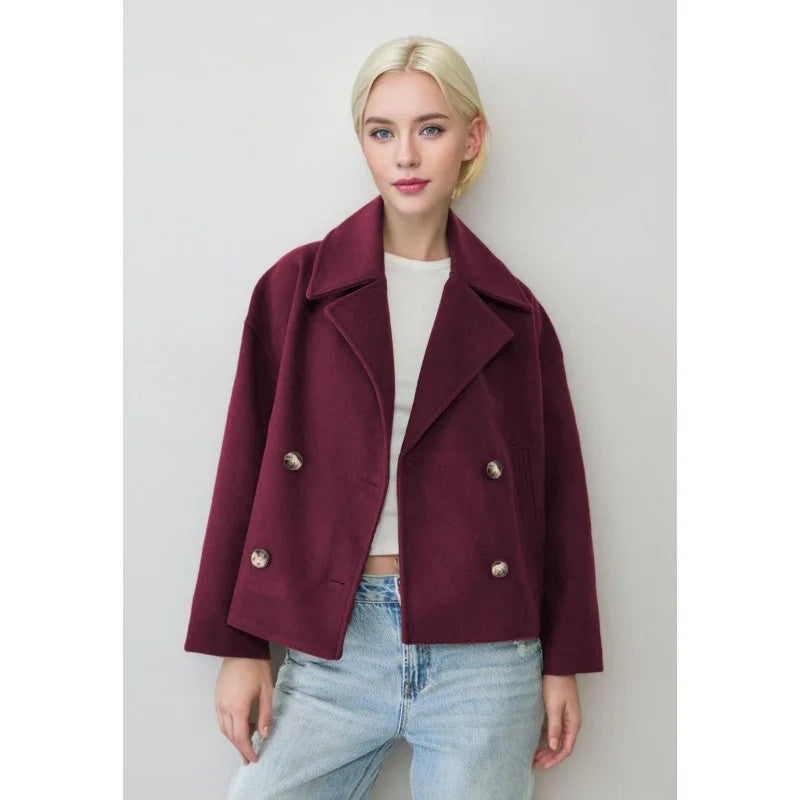 Damen Kurzmantel | Doppelreihiges Design