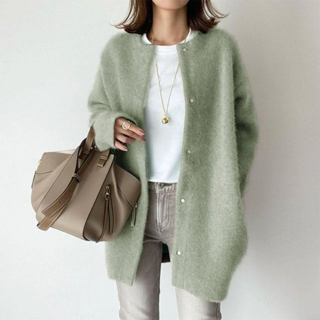 Damen Cardigan Mit Knopfleiste | Langer Schnitt