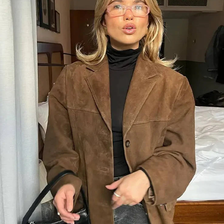 Damen Oversize Blazer | Mit Knopfverschluss