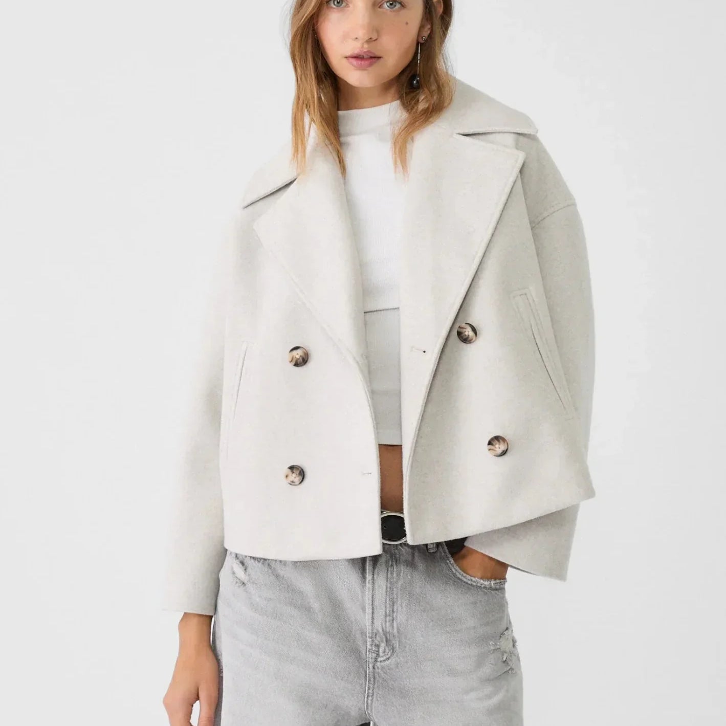 Damen Kurzmantel | Doppelreihiges Design