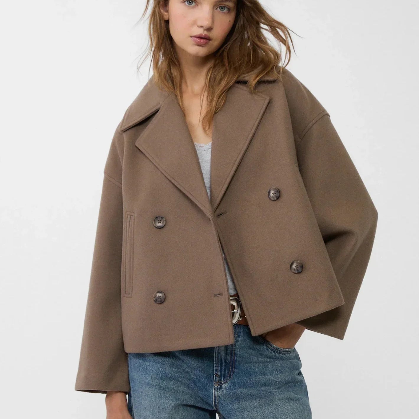 Damen Kurzmantel | Doppelreihiges Design