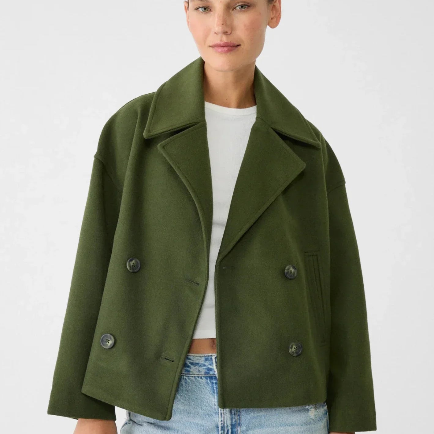 Damen Kurzmantel | Doppelreihiges Design