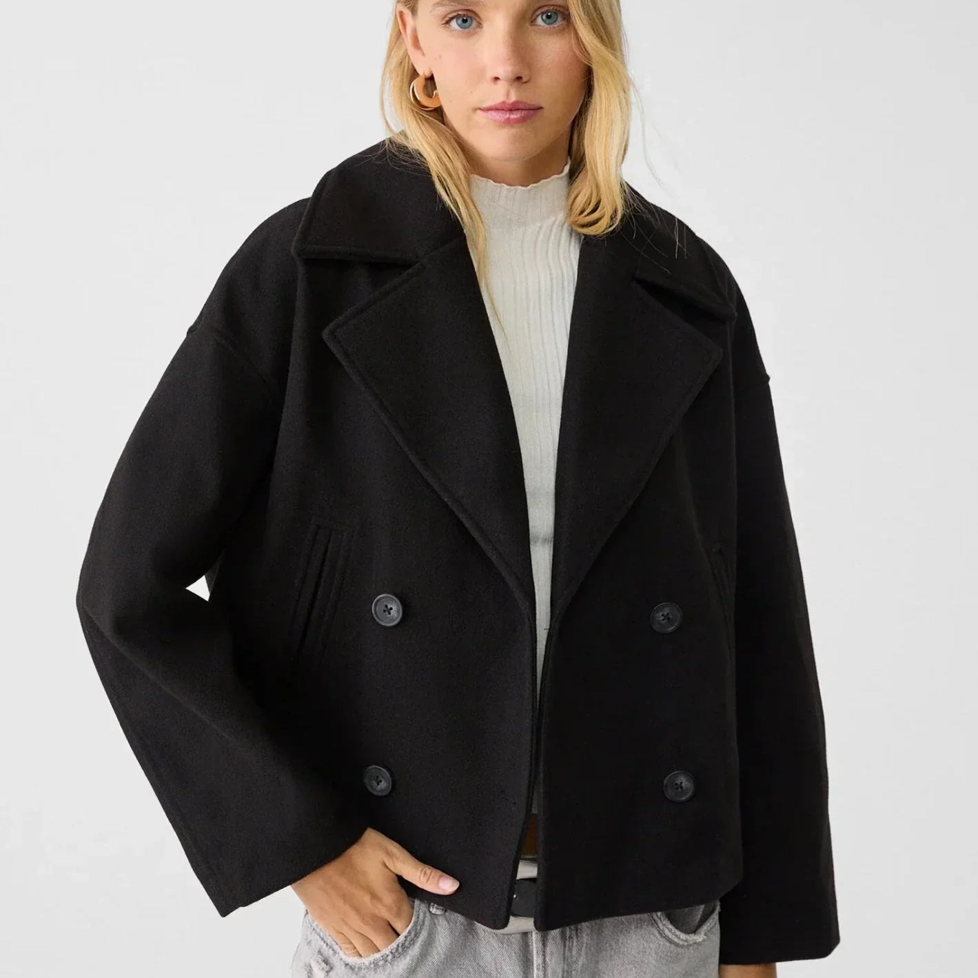 Damen Kurzmantel | Doppelreihiges Design